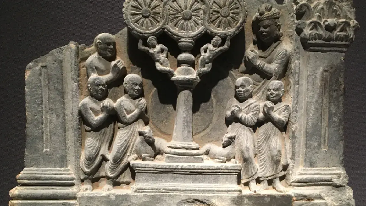 Monks Worship Wheels of the Law