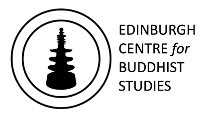 Logo showing name of centre and a small stupa image in a circle